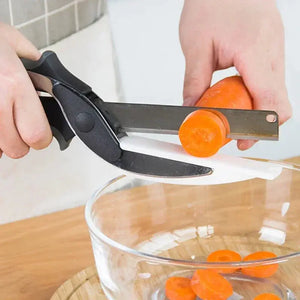 Food Scissors Vegetable Scissors 2-in-1 Smart Chopping Knife Multifunctional Kitchen Scissors knife - SPINGHAR