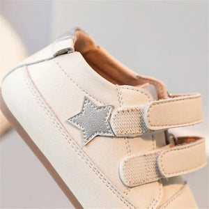 0-5 Years New Baby Shoes Microfiber Leather Toddler Boys Barefoot Shoe Star Soft Sole Girls Outdoor Tennis Fashion Kids Sneakers - SPINGHAR