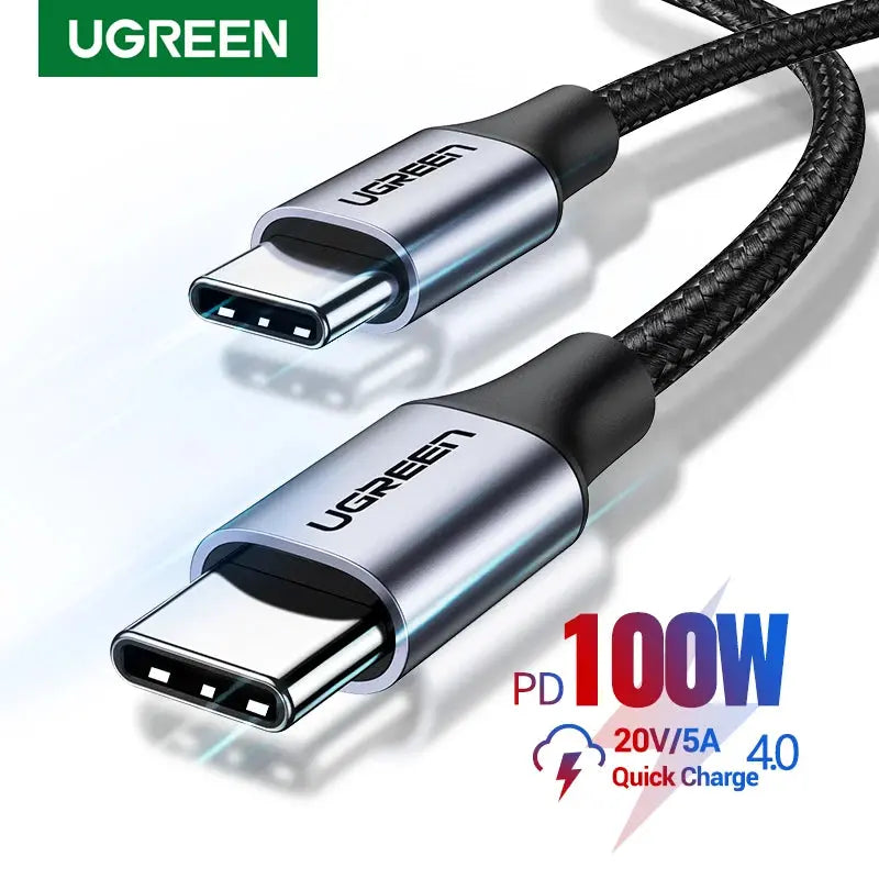 UGREEN 100W USB-C Cable for Galaxy S24, iPhone 15, MacBook - SPINGHAR