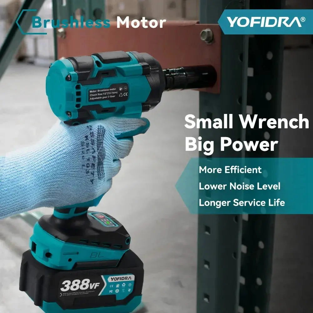 1000N.M Cordless 1/2" Brushless Impact Wrench for Makita 18V - SPINGHAR