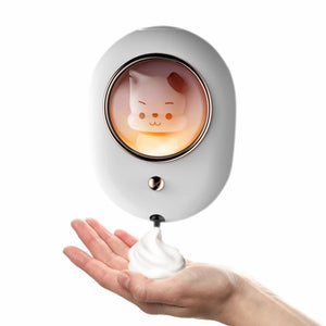 New Soap Dispenser Cute Pet Automatic Hand Washing Machine With The Lamp Wall-Mounted Induction Foam Soap Dispenser For Home SPINGHAR