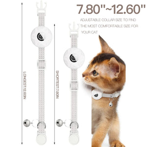 for Apple AirTag Cat Collar,Air Tag Pet Collar with airtag Holder and Bell Reflective GPS Kitten Collar for Girl Boy Cats gatos SPINGHAR