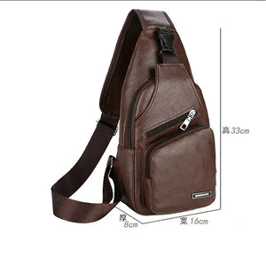 Men's Crossbody Bags Men's USB Chest Bag Designer Messenger Bag Leather Shoulder Bags Diagonal Package 2023 New Back Pack Travel SPINGHAR