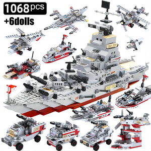 STEM Building Set Toy 1068pcs Construction Cruiser Ocean Ship Building Toy for 6 Years Up Boys 25 Models Engineering SPINGHAR