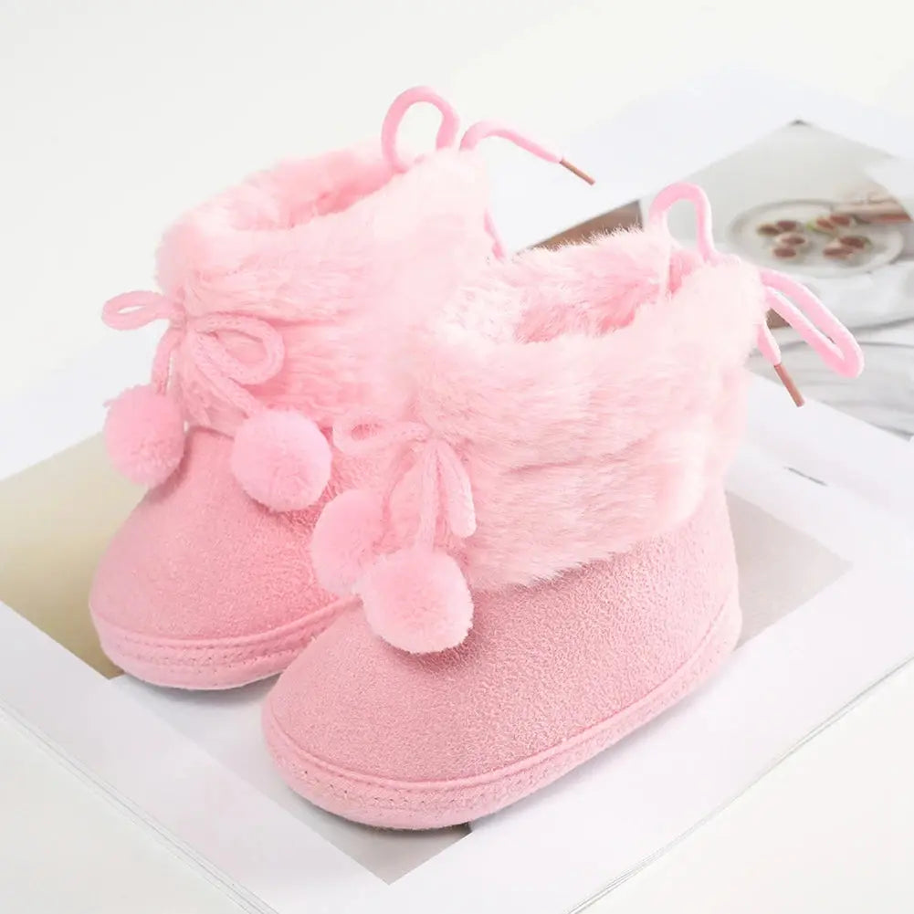 Winter Snow Baby Boots Newborn Warm Booties Soft Sole First Walkers Shoes for Baby Girls Boys Infant Shoes Toddler 0-18Months - SPINGHAR