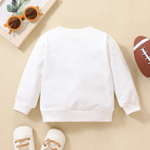 Autumn & Winter Baby Boy Children Clothes Letter ‘Game Day’ Printed Rugby Long Sleeved T-Shirt - SPINGHAR