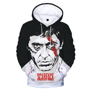 New Scarface 3D Printed Hoodies Fashion Movie Sweatshirt Tony Montana Men Women Harajuku Streetwear Oversized Hoodie Pullover SPINGHAR