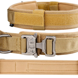 "Tactical Nylon Dog Collar with Metal Buckle - Breathable for Medium & Large Dogs" SPINGHAR