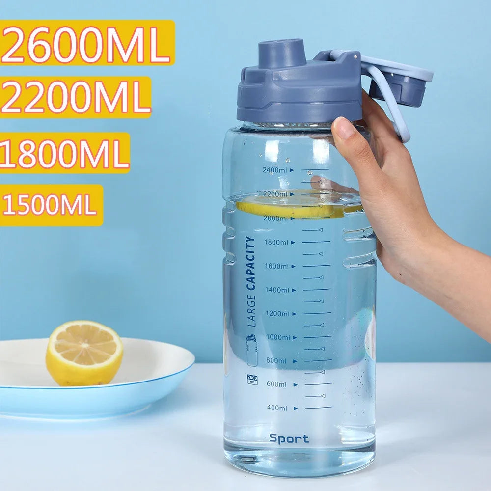 1.5 Liter BPA FREE Sport Bottle with Filter Big 2600ml Drinking Bottle Kettle Water Bottle Waterbottle Cup for Boiling Water SPINGHAR