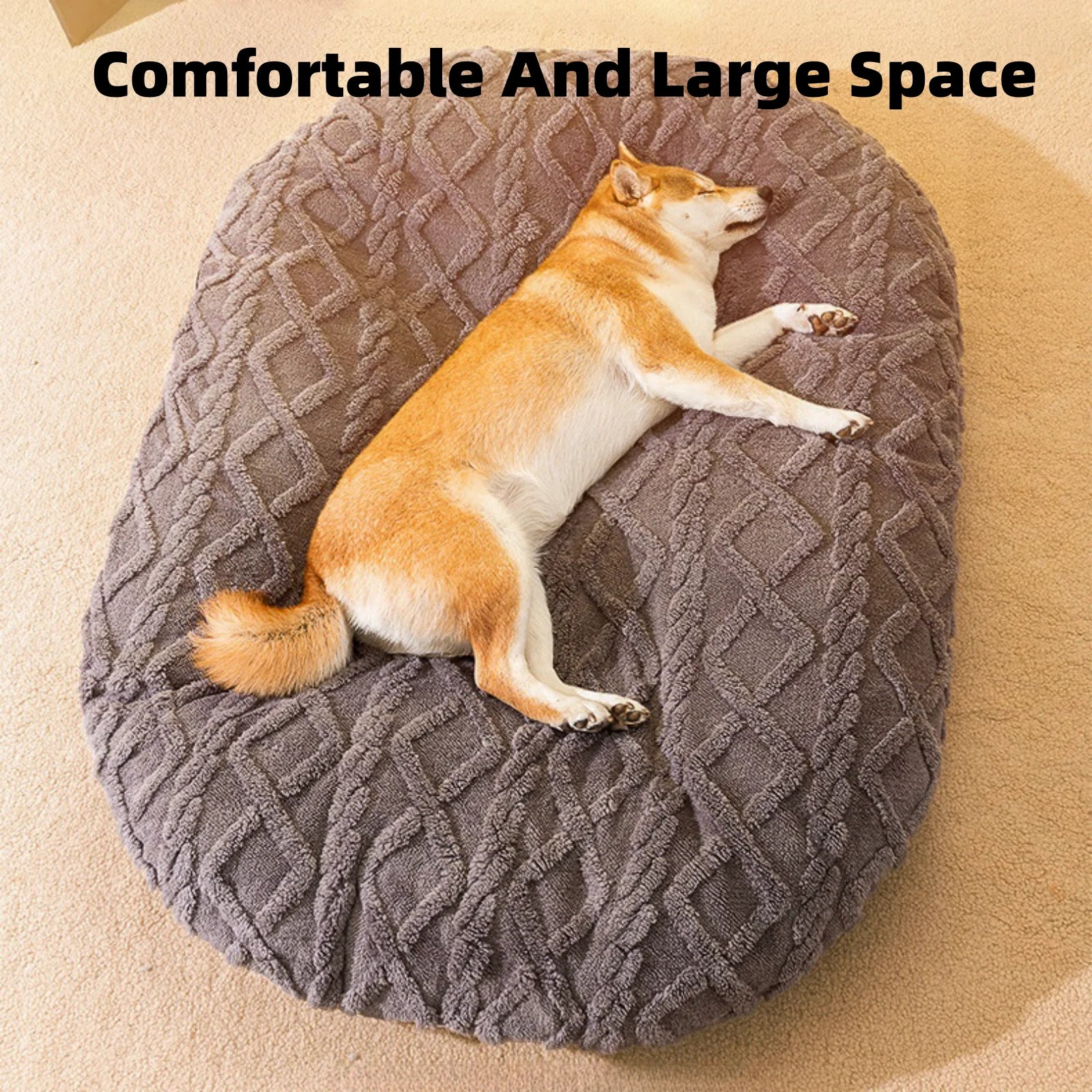 Dog Bed for Large Medium Small Dogs Sleeping Mat Non-Slip Bottom Breathable Soft Puppy Bed DurableCalming Pet Cuddler SPINGHAR