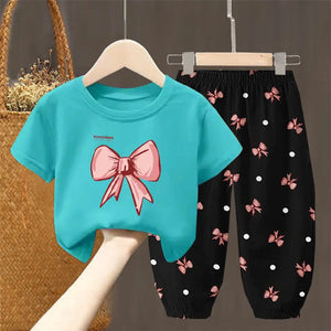 Summer Sets Children's Clothing Girls Kids Toddler Clothes Cute Fashion T-shirt Top Pants 2PCS Baby Girl Clothes SPINGHAR