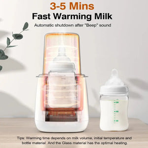 Newborn Baby Feeding Bottle Warmer & Sterilizers with Timer Accurate Temperature Control Food Milk Warmers Bottle Steriliser - SPINGHAR