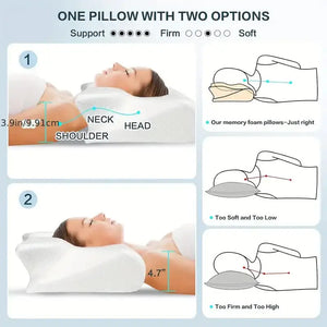 Butterfly Sleep Memory Pillow Slow Rebound Comfortable Copper Ion Sleep Pillow Cervical Orthopedic Neck Healthcare Bed Pillow SPINGHAR