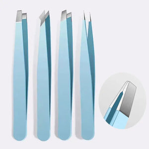 Eyebrow Tweezer Colorful Hair Beauty Fine Hairs Puller Stainless Steel Slanted Eye Brow Clips Removal Makeup Tools - SPINGHAR