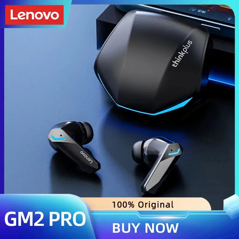 Original Lenovo GM2 Pro 5.3 Earphone Bluetooth Wireless Earbuds Low Latency Headphones HD Call Dual Mode Gaming Headset With Mic - SPINGHAR