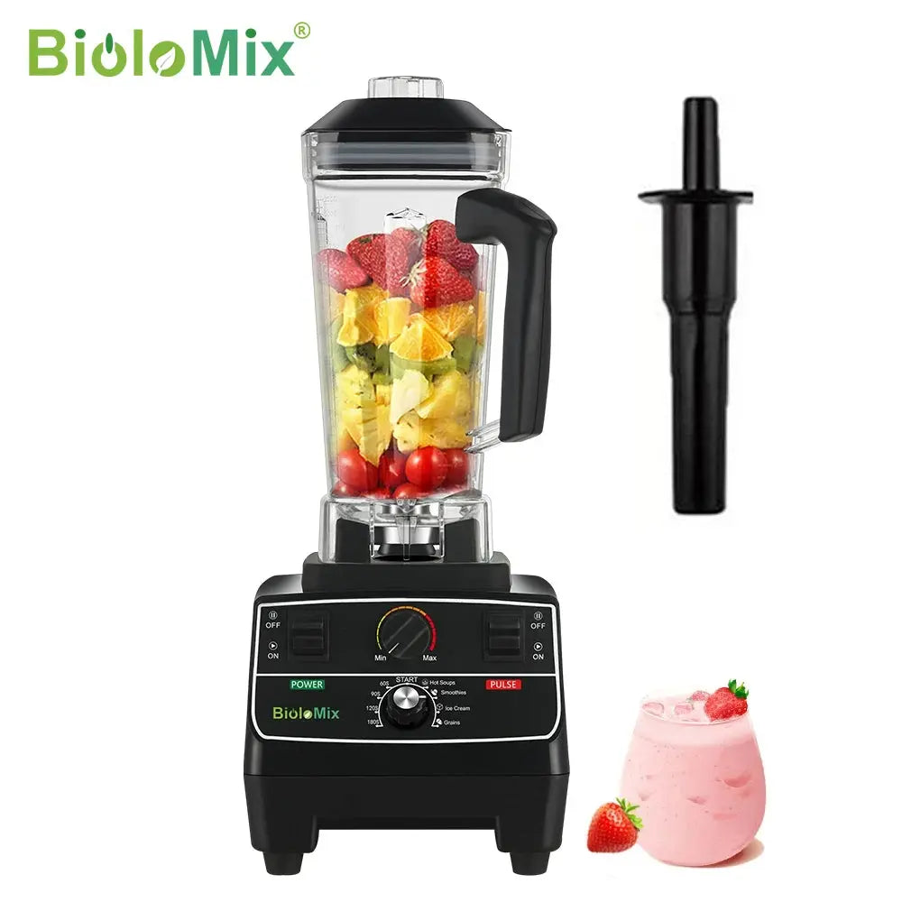 BioloMix BPA Free 2L Jar 2200W Professional Smart Timer Pre-programed Blender Mixer Juicer Food Processor Ice Smoothies Crusher - SPINGHAR