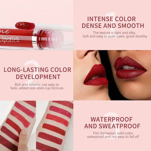 Waterproof Matte Liquid Lipstick - Long-Lasting Velvet Finish - SPINGHAR