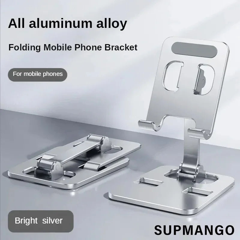 Universal Aluminum Alloy Portable Tablet Holder Mount For iPad Adjustable Flexible Folding Lazy Desktop Live Mobile Phone Stand SPINGHAR