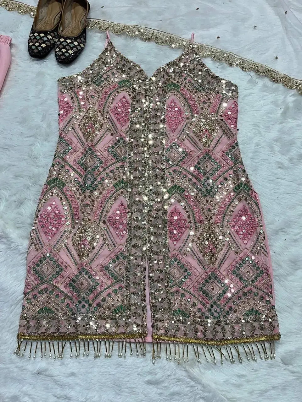 Womens Sharara Palazzo Salwar Suit Indian Pakistani Salwar Kameez Set - SPINGHAR