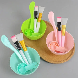 Facial Brush Mask Bowl Spoon Set Mask Brush Bar DIY Beauty Tools Mixing Tools Skin Care Makeup Supplies Woman Facial Tools - SPINGHAR