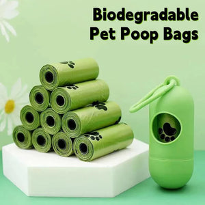 New Pet Biodegradable Trash Bag Dog Poop Bags Bulk Biobase Scented Poo Bag Degradable Cat Waste Bags Dog Poop Dispenser Gifts SPINGHAR