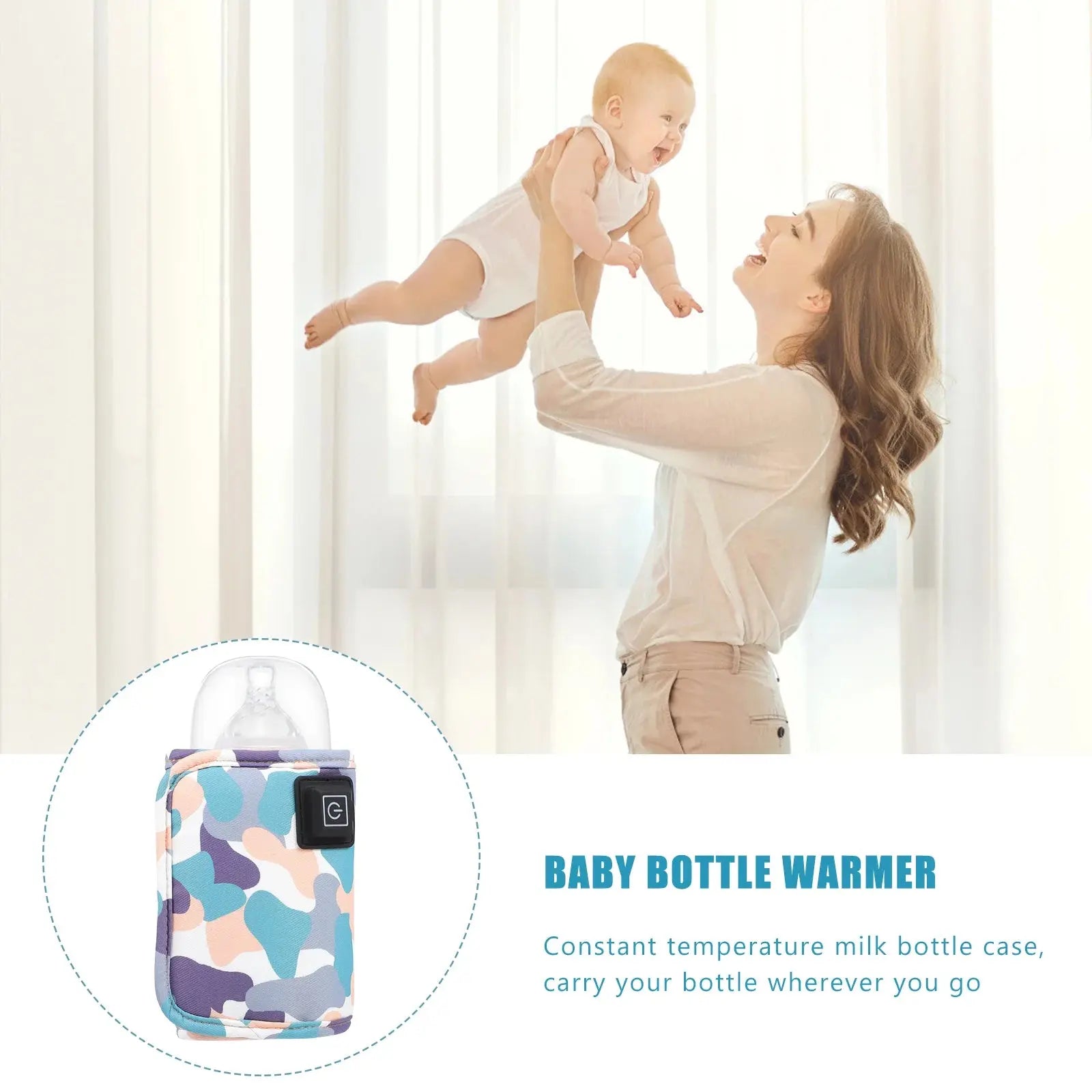 Baby Bottle Warmer Feeder for Portable Heater Bottles Anticolico Milk Cover Infant Travel - SPINGHAR