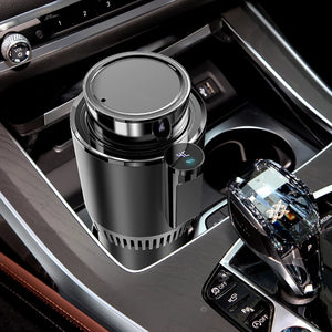 Car Cold Hot Cup Touch Screen Beverage Can Smart Digital Display Car Cup Holder Cooler Heater Home Camping Travel Car Cup Holder SPINGHAR