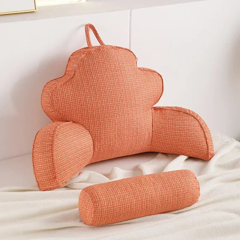 High-Back Reading Pillow with Removable Cover for Bedroom and Sofa SPINGHAR