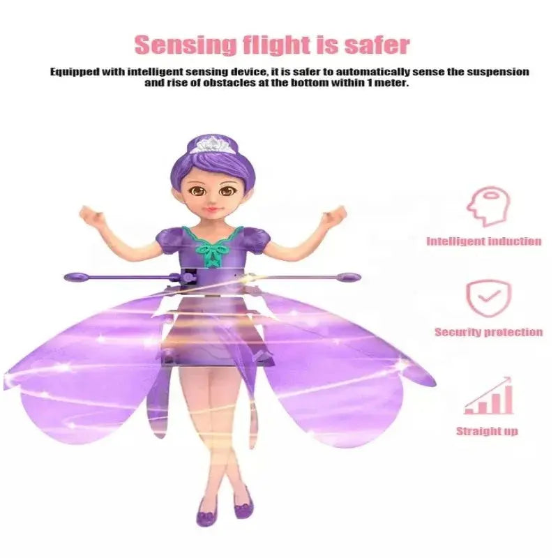 Flying Doll Dancing Simulation Helicopter Gesture Induction Machine Rotating Flying Toy Luminous Children's Toy Gift - SPINGHAR