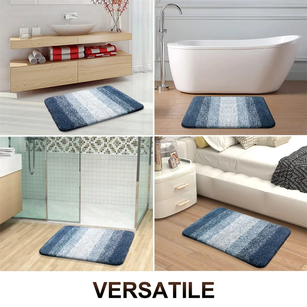 Olanly Luxury Bathroom Rug Soft Foot Mat Absorbent Microfiber Bath Rugs Non-Slip Plush Carpet Wash Dry Bath Mat For Floor Shower SPINGHAR