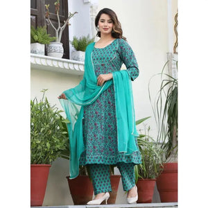 Salwar Kameez Pakistani Indian Wedding Wear Cotton Fabric Printed Anarkali Dress - SPINGHAR