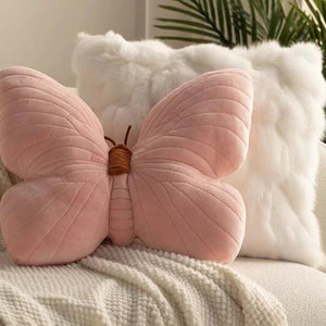 Pink Butterfly Throw Pillow Cushion SPINGHAR