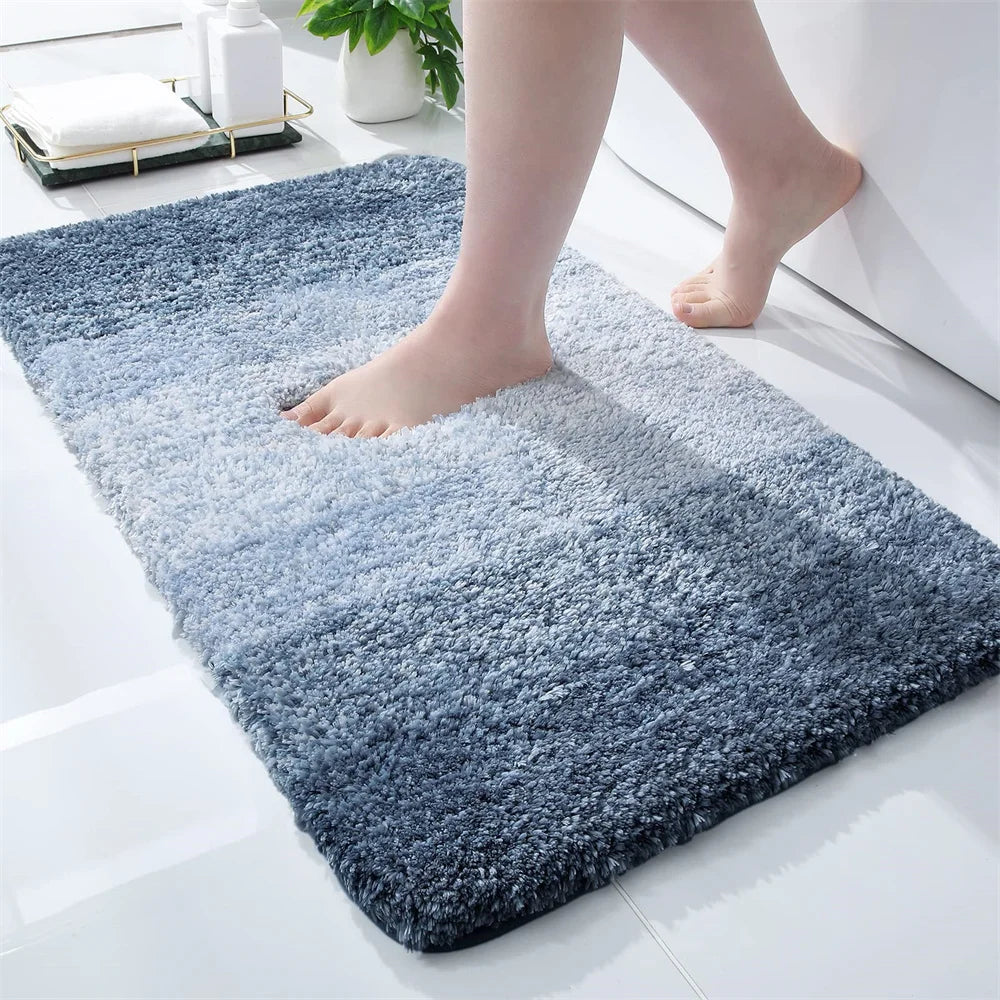 Olanly Luxury Bathroom Rug Soft Foot Mat Absorbent Microfiber Bath Rugs Non-Slip Plush Carpet Wash Dry Bath Mat For Floor Shower SPINGHAR