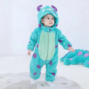 Baby Sully Romper Blue Warm Onesie Newborn Bebes Boy Girl Clothes Halloween Cow Costumes Cartoon Toddler Outfit Cute 0-3 Years - SPINGHAR