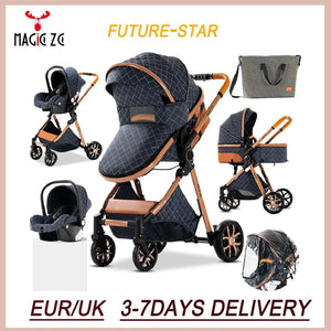 Baby stroller 3 in 1 stroller baby carriage  lightweight stroller Mother kids baby carts  High landscape stroller travel pram - SPINGHAR